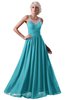 ColsBM Cora Turquoise Cute A-line Scoop Sleeveless Zipper Beading Plus Size Bridesmaid Dresses