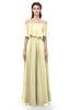 ColsBM Hana Anise Flower Bridesmaid Dresses Romantic Short Sleeve Floor Length Pleated A-line Off The Shoulder