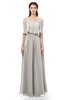 ColsBM Hana Ashes Of Roses Bridesmaid Dresses Romantic Short Sleeve Floor Length Pleated A-line Off The Shoulder