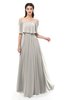 ColsBM Hana Ashes Of Roses Bridesmaid Dresses Romantic Short Sleeve Floor Length Pleated A-line Off The Shoulder