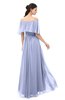 ColsBM Hana Blue Heron Bridesmaid Dresses Romantic Short Sleeve Floor Length Pleated A-line Off The Shoulder
