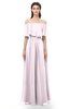ColsBM Hana Blush Bridesmaid Dresses Romantic Short Sleeve Floor Length Pleated A-line Off The Shoulder
