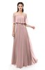 ColsBM Hana Bridal Rose Bridesmaid Dresses Romantic Short Sleeve Floor Length Pleated A-line Off The Shoulder