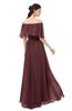 ColsBM Hana Burgundy Bridesmaid Dresses Romantic Short Sleeve Floor Length Pleated A-line Off The Shoulder