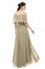 ColsBM Hana Candied Ginger Bridesmaid Dresses Romantic Short Sleeve Floor Length Pleated A-line Off The Shoulder
