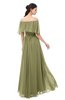 ColsBM Hana Cedar Bridesmaid Dresses Romantic Short Sleeve Floor Length Pleated A-line Off The Shoulder
