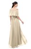 ColsBM Hana Champagne Bridesmaid Dresses Romantic Short Sleeve Floor Length Pleated A-line Off The Shoulder