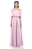 ColsBM Hana Fairy Tale Bridesmaid Dresses Romantic Short Sleeve Floor Length Pleated A-line Off The Shoulder