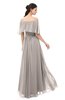 ColsBM Hana Fawn Bridesmaid Dresses Romantic Short Sleeve Floor Length Pleated A-line Off The Shoulder