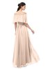ColsBM Hana Fresh Salmon Bridesmaid Dresses Romantic Short Sleeve Floor Length Pleated A-line Off The Shoulder