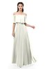 ColsBM Hana Ivory Bridesmaid Dresses Romantic Short Sleeve Floor Length Pleated A-line Off The Shoulder