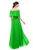 ColsBM Hana Jasmine Green Bridesmaid Dresses Romantic Short Sleeve Floor Length Pleated A-line Off The Shoulder
