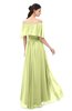 ColsBM Hana Lime Sherbet Bridesmaid Dresses Romantic Short Sleeve Floor Length Pleated A-line Off The Shoulder