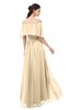 ColsBM Hana Marzipan Bridesmaid Dresses Romantic Short Sleeve Floor Length Pleated A-line Off The Shoulder