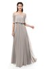 ColsBM Hana Mushroom Bridesmaid Dresses Romantic Short Sleeve Floor Length Pleated A-line Off The Shoulder