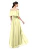 ColsBM Hana Wax Yellow Bridesmaid Dresses Romantic Short Sleeve Floor Length Pleated A-line Off The Shoulder