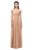ColsBM Amirah Almost Apricot Bridesmaid Dresses Halter Zip up Pleated Floor Length Elegant Short Sleeve