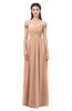 ColsBM Amirah Almost Apricot Bridesmaid Dresses Halter Zip up Pleated Floor Length Elegant Short Sleeve