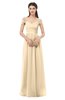 ColsBM Amirah Apricot Gelato Bridesmaid Dresses Halter Zip up Pleated Floor Length Elegant Short Sleeve
