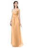 ColsBM Amirah Apricot Bridesmaid Dresses Halter Zip up Pleated Floor Length Elegant Short Sleeve