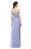 ColsBM Amirah Blue Heron Bridesmaid Dresses Halter Zip up Pleated Floor Length Elegant Short Sleeve
