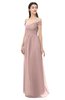 ColsBM Amirah Blush Pink Bridesmaid Dresses Halter Zip up Pleated Floor Length Elegant Short Sleeve