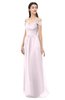 ColsBM Amirah Blush Bridesmaid Dresses Halter Zip up Pleated Floor Length Elegant Short Sleeve