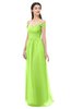 ColsBM Amirah Bright Green Bridesmaid Dresses Halter Zip up Pleated Floor Length Elegant Short Sleeve