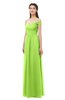 ColsBM Amirah Bright Green Bridesmaid Dresses Halter Zip up Pleated Floor Length Elegant Short Sleeve