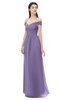 ColsBM Amirah Chalk Violet Bridesmaid Dresses Halter Zip up Pleated Floor Length Elegant Short Sleeve