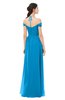 ColsBM Amirah Cornflower Blue Bridesmaid Dresses Halter Zip up Pleated Floor Length Elegant Short Sleeve