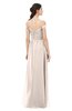 ColsBM Amirah Cream Pink Bridesmaid Dresses Halter Zip up Pleated Floor Length Elegant Short Sleeve