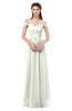 ColsBM Amirah Cream Bridesmaid Dresses Halter Zip up Pleated Floor Length Elegant Short Sleeve