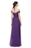 ColsBM Amirah Dark Purple Bridesmaid Dresses Halter Zip up Pleated Floor Length Elegant Short Sleeve