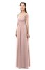 ColsBM Amirah Dusty Rose Bridesmaid Dresses Halter Zip up Pleated Floor Length Elegant Short Sleeve