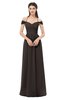 ColsBM Amirah Fudge Brown Bridesmaid Dresses Halter Zip up Pleated Floor Length Elegant Short Sleeve