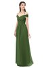 ColsBM Amirah Garden Green Bridesmaid Dresses Halter Zip up Pleated Floor Length Elegant Short Sleeve