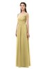 ColsBM Amirah Gold Bridesmaid Dresses Halter Zip up Pleated Floor Length Elegant Short Sleeve