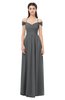 ColsBM Amirah Grey Bridesmaid Dresses Halter Zip up Pleated Floor Length Elegant Short Sleeve