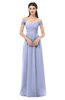 ColsBM Amirah Lavender Bridesmaid Dresses Halter Zip up Pleated Floor Length Elegant Short Sleeve