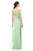 ColsBM Amirah Light Green Bridesmaid Dresses Halter Zip up Pleated Floor Length Elegant Short Sleeve