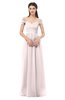 ColsBM Amirah Light Pink Bridesmaid Dresses Halter Zip up Pleated Floor Length Elegant Short Sleeve