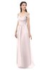 ColsBM Amirah Light Pink Bridesmaid Dresses Halter Zip up Pleated Floor Length Elegant Short Sleeve