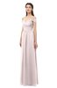 ColsBM Amirah Light Pink Bridesmaid Dresses Halter Zip up Pleated Floor Length Elegant Short Sleeve