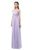 ColsBM Amirah Light Purple Bridesmaid Dresses Halter Zip up Pleated Floor Length Elegant Short Sleeve