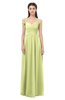 ColsBM Amirah Lime Green Bridesmaid Dresses Halter Zip up Pleated Floor Length Elegant Short Sleeve