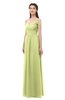 ColsBM Amirah Lime Green Bridesmaid Dresses Halter Zip up Pleated Floor Length Elegant Short Sleeve