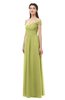 ColsBM Amirah Linden Green Bridesmaid Dresses Halter Zip up Pleated Floor Length Elegant Short Sleeve