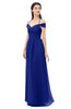 ColsBM Amirah Nautical Blue Bridesmaid Dresses Halter Zip up Pleated Floor Length Elegant Short Sleeve