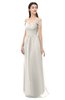 ColsBM Amirah Off White Bridesmaid Dresses Halter Zip up Pleated Floor Length Elegant Short Sleeve